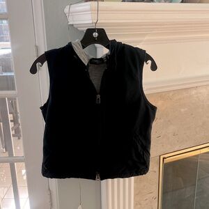Cropped hoodie vest